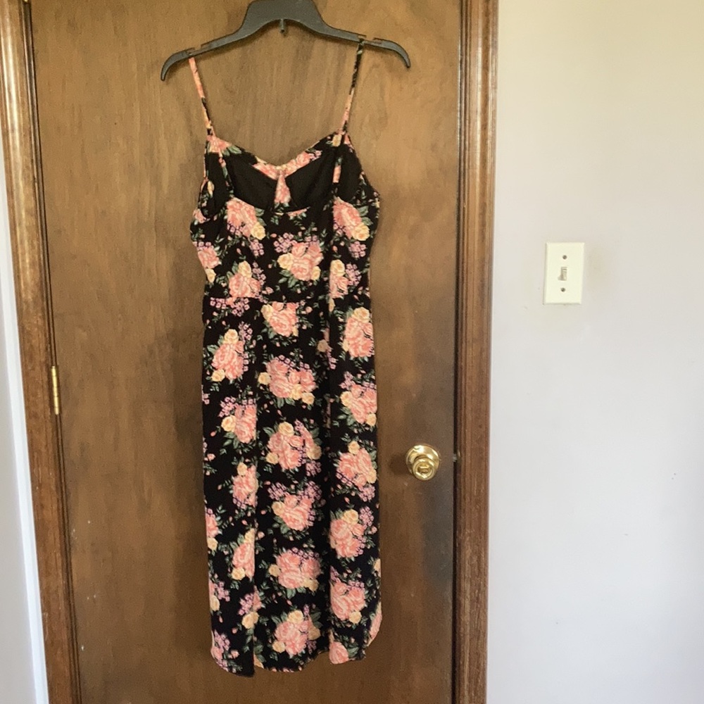 Lily Rose floral print dress lightweight padded bust  boho L juniors - Picture 15 of 17